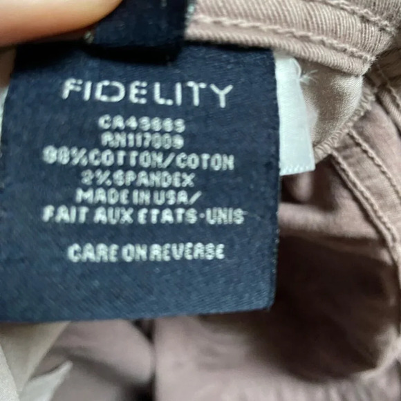 Fidelity Hepburn low rise crop dusty rose colored jeans Sz 27 - Picture 7 of 12